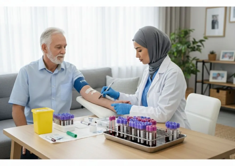 سحب عينات لكبار السن بالرياض