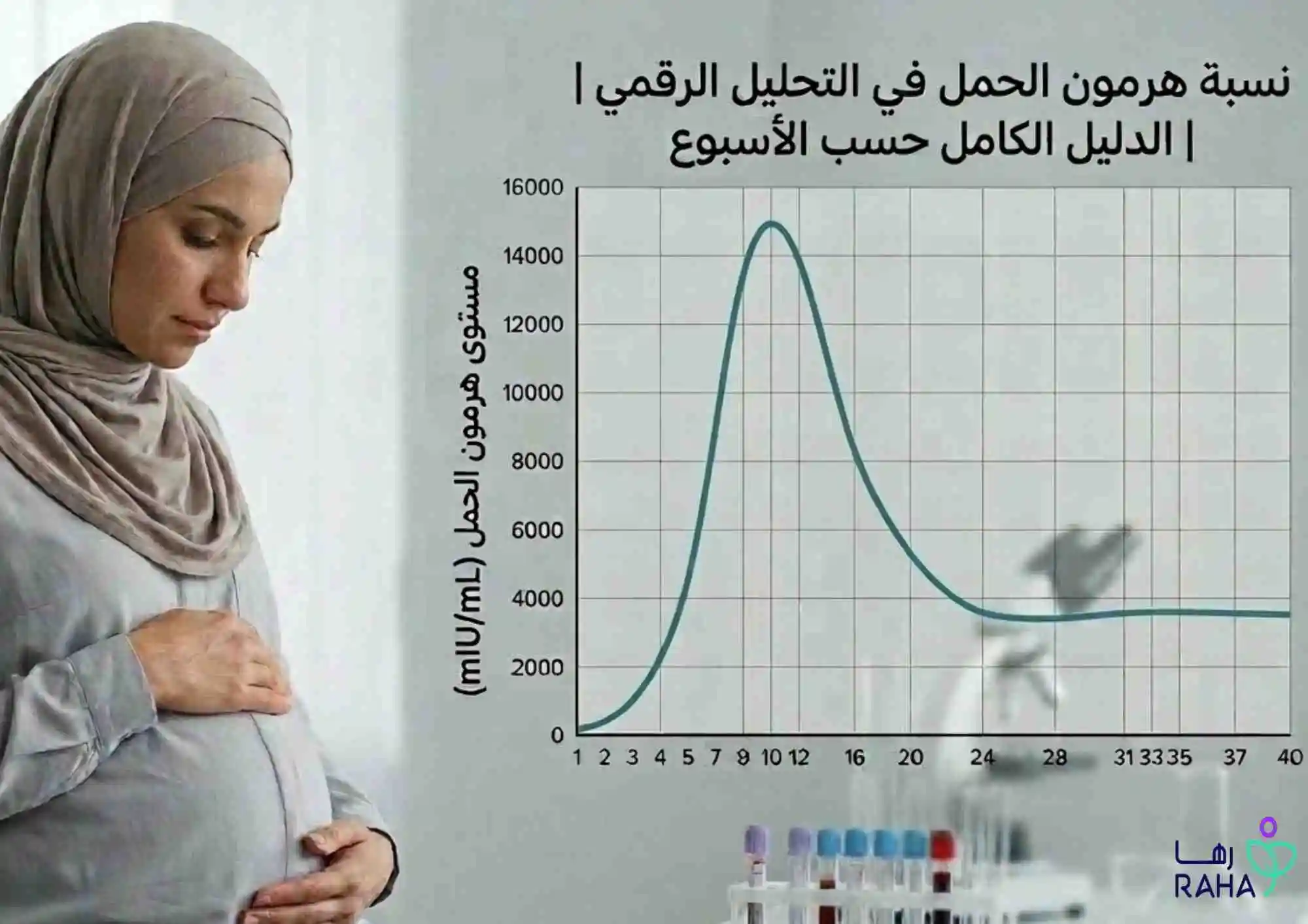نسبة هرمون الحمل في التحليل الرقمي | الدليل الكامل حسب الأسبوع