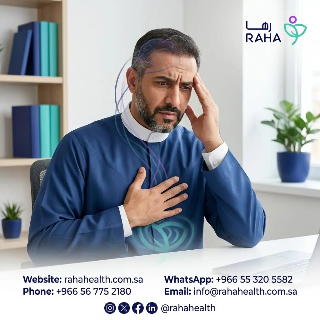 أعراض ارتجاع المريء النفسية | العلاقة بين القلق والحموضة | مجمع رها الطبي