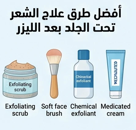 أفضل طرق علاج الشعر تحت الجلد بعد الليزر