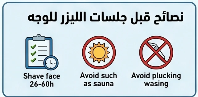 نصائح قبل جلسات الليزر للوجه