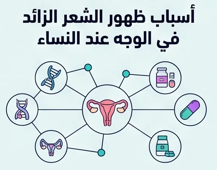 أسباب ظهور الشعر الزائد في الوجه عند النساء