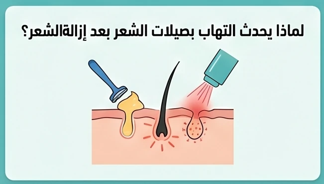 لماذا يحدث التهاب بصيلات الشعر بعد إزالة الشعر؟