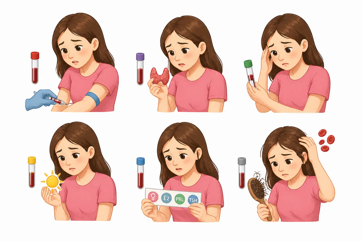 تحاليل تساقط الشعر عند النساء